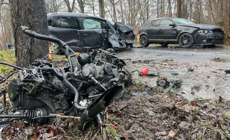  Groźny karambol na trasie Przetoczyno-Szemud! Dwie osoby trafiły do szpitala