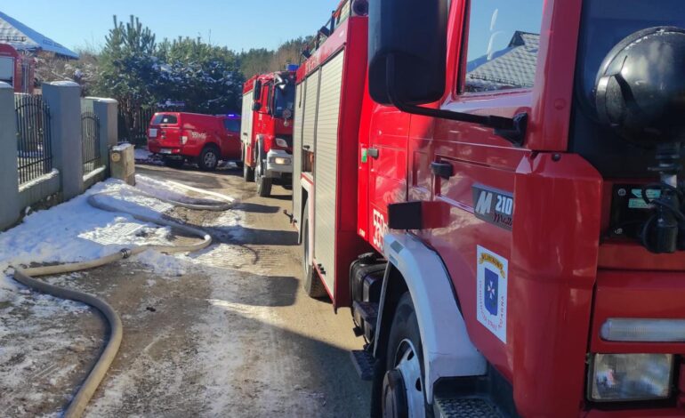  Pożar, wypadek – pracowity dzień strażaków
