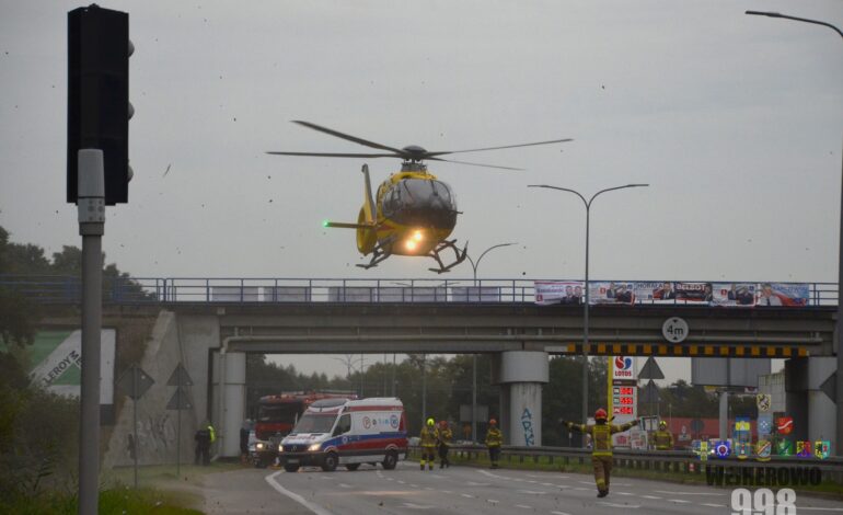  Śmigłowcem ranną przetransportowali do szpitala