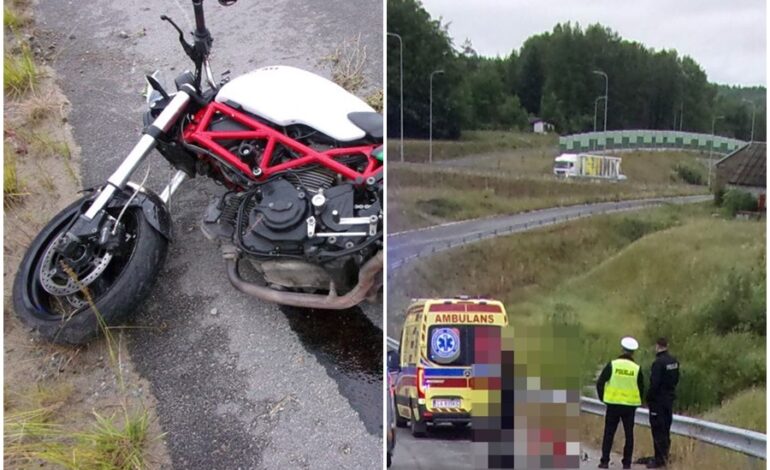 Tragiczny wypadek motocyklistki w Kamieniu. 28-latka zmarła w szpitalu