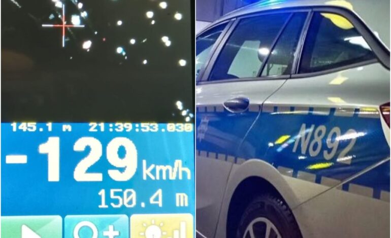 Niebezpieczna jazda w Wejherowie! 37-latek pędził 129 km/h i stracił prawo jazdy